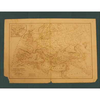 Антикварная карта Европы и европейской части России, северной части Африки и части Ближнего востока