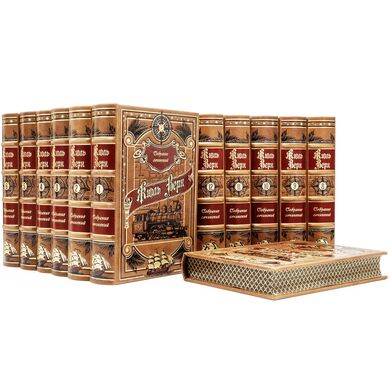 Купить Жюль Верн подарочные книги в 12 томах кожаный переплет Книга в подарок