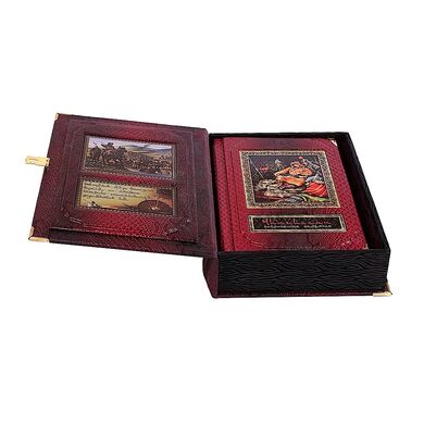 Книга Чингисхан Сокровенное сказание в кожаном переплете купить | Подарочное издание