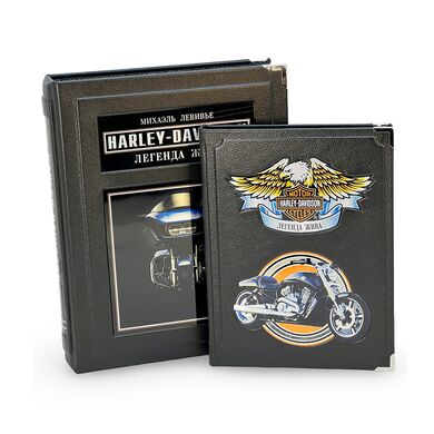 Книга Harley-Davidson в кожаном переплете купить | Подарочное издание о мотоциклах
